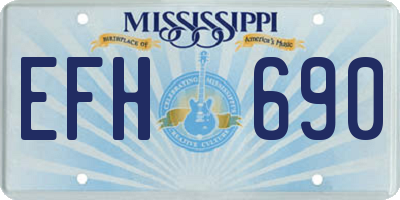 MS license plate EFH690