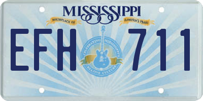 MS license plate EFH711
