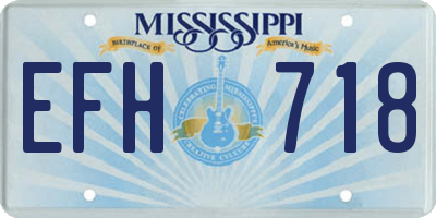 MS license plate EFH718