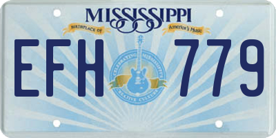 MS license plate EFH779