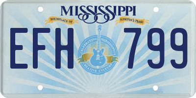MS license plate EFH799