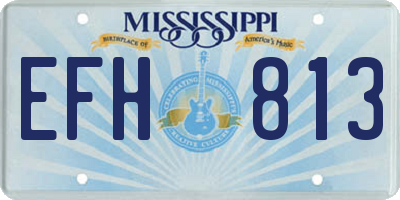 MS license plate EFH813