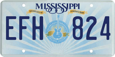 MS license plate EFH824
