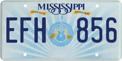MS license plate EFH856