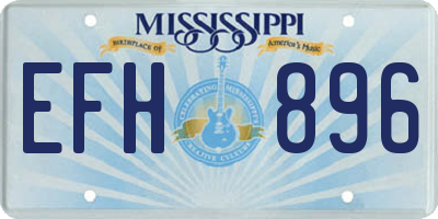 MS license plate EFH896