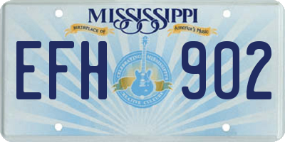 MS license plate EFH902
