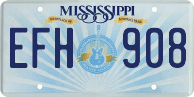 MS license plate EFH908