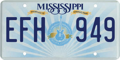 MS license plate EFH949