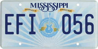 MS license plate EFI056