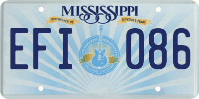 MS license plate EFI086