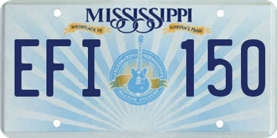 MS license plate EFI150
