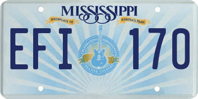 MS license plate EFI170