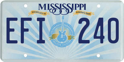 MS license plate EFI240