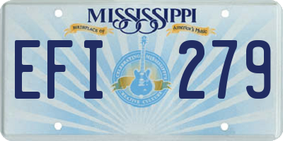MS license plate EFI279