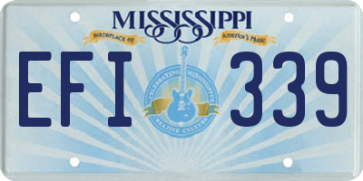 MS license plate EFI339
