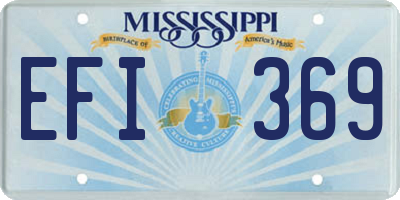 MS license plate EFI369
