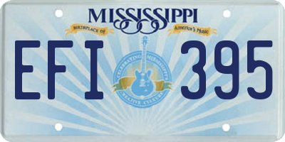 MS license plate EFI395
