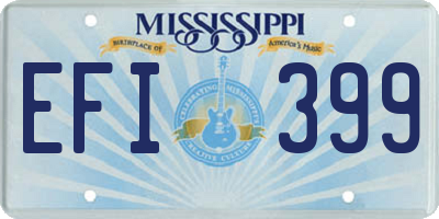 MS license plate EFI399