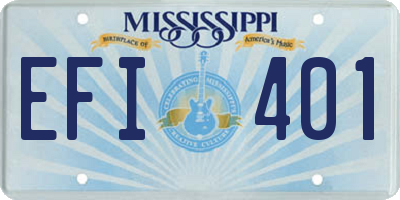 MS license plate EFI401