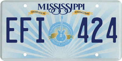 MS license plate EFI424