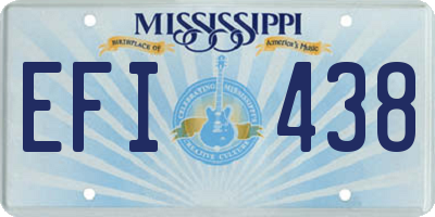 MS license plate EFI438