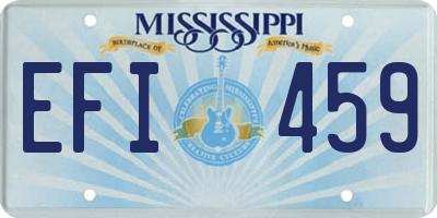 MS license plate EFI459