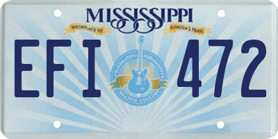 MS license plate EFI472