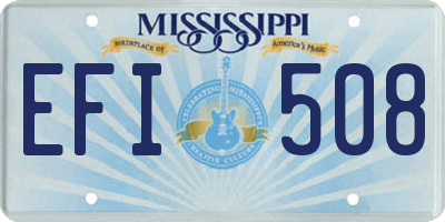 MS license plate EFI508