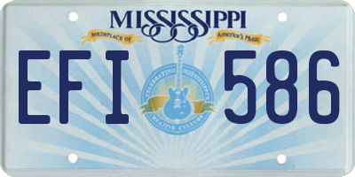 MS license plate EFI586