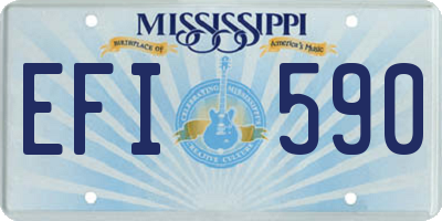 MS license plate EFI590