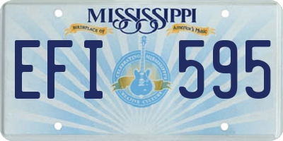 MS license plate EFI595