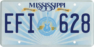 MS license plate EFI628
