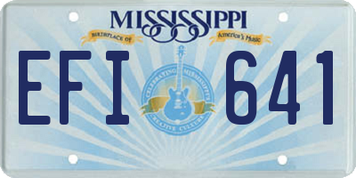 MS license plate EFI641