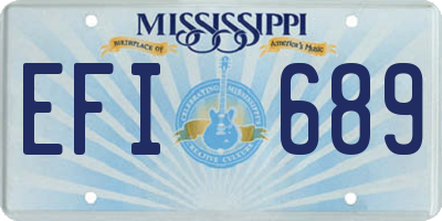 MS license plate EFI689
