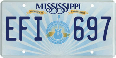 MS license plate EFI697