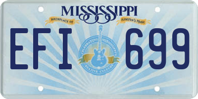 MS license plate EFI699