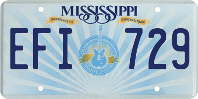 MS license plate EFI729
