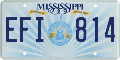 MS license plate EFI814