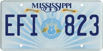 MS license plate EFI823