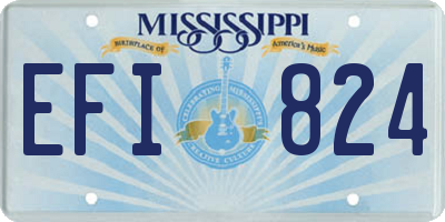 MS license plate EFI824