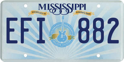 MS license plate EFI882