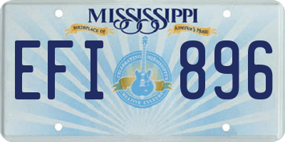MS license plate EFI896