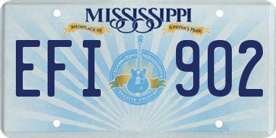 MS license plate EFI902