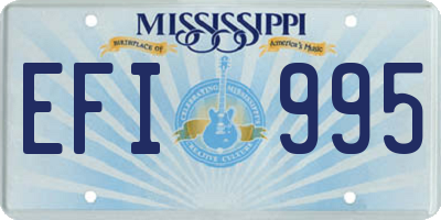 MS license plate EFI995