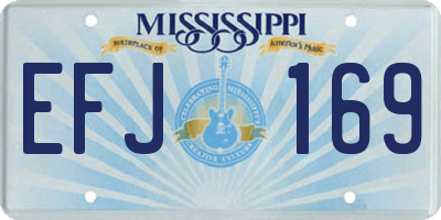 MS license plate EFJ169