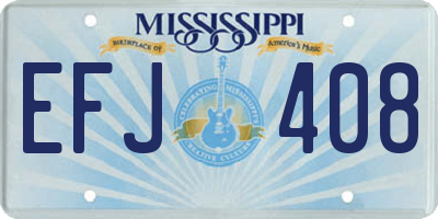 MS license plate EFJ408