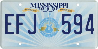 MS license plate EFJ594