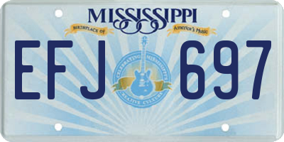 MS license plate EFJ697