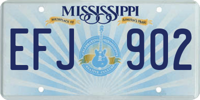 MS license plate EFJ902