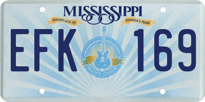 MS license plate EFK169